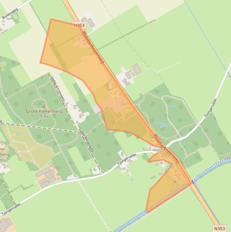 Kaart van postcodegebied 8413NZ.