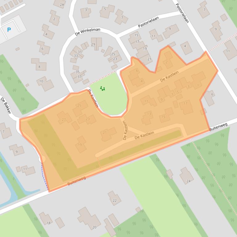 Kaart van postcodegebied 8414KB.