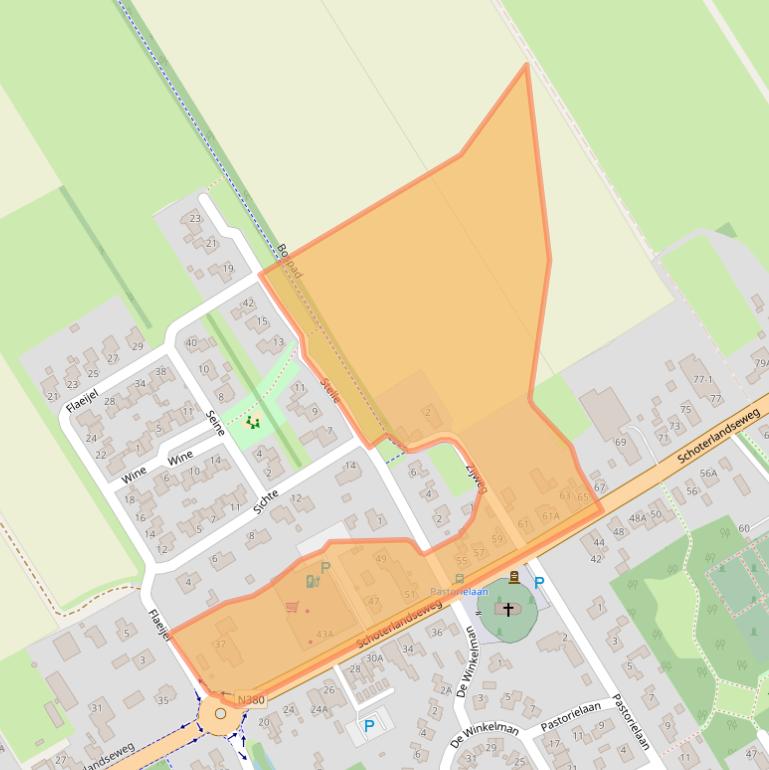 Kaart van postcodegebied 8414LN.