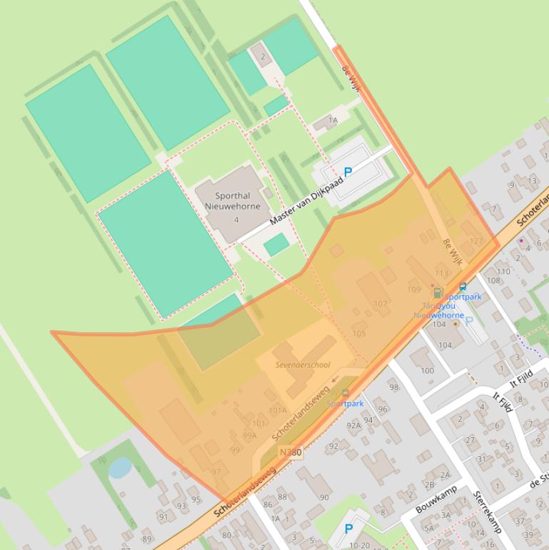 Kaart van postcodegebied 8414LR.