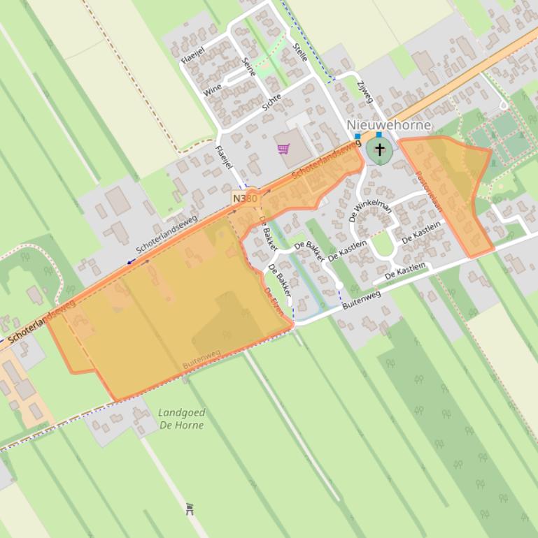 Kaart van postcodegebied 8414LW.