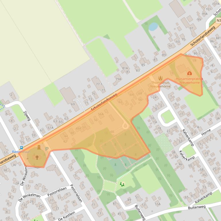 Kaart van postcodegebied 8414LX.