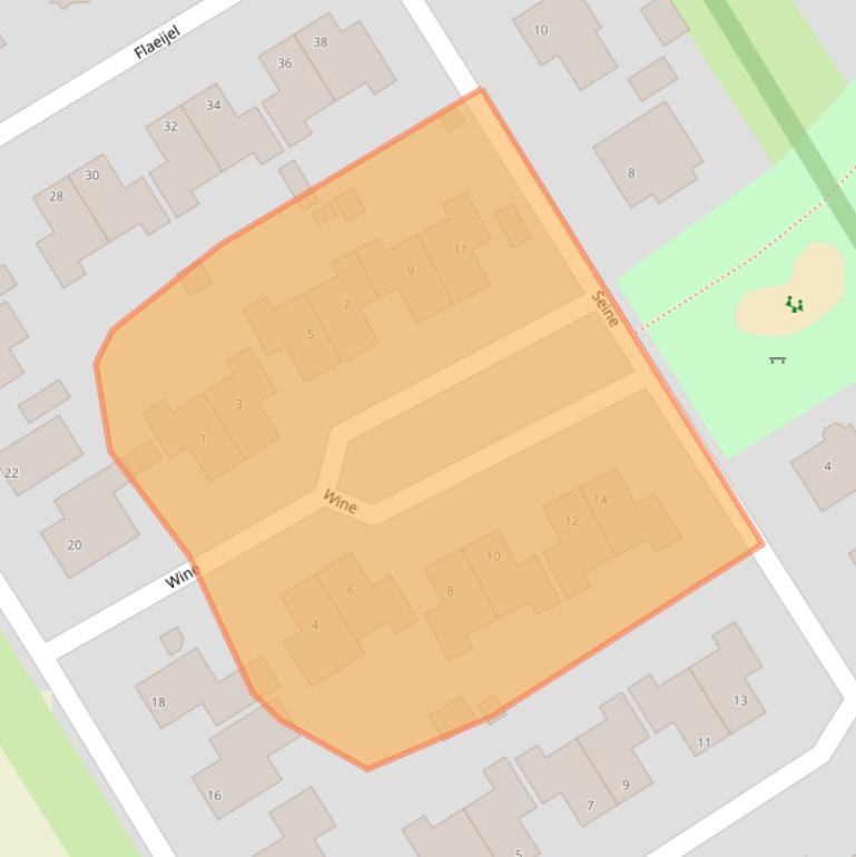 Kaart van postcodegebied 8414PD.