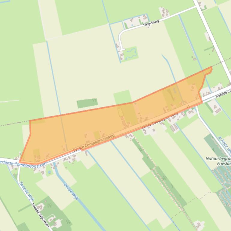 Kaart van postcodegebied 8415AB.