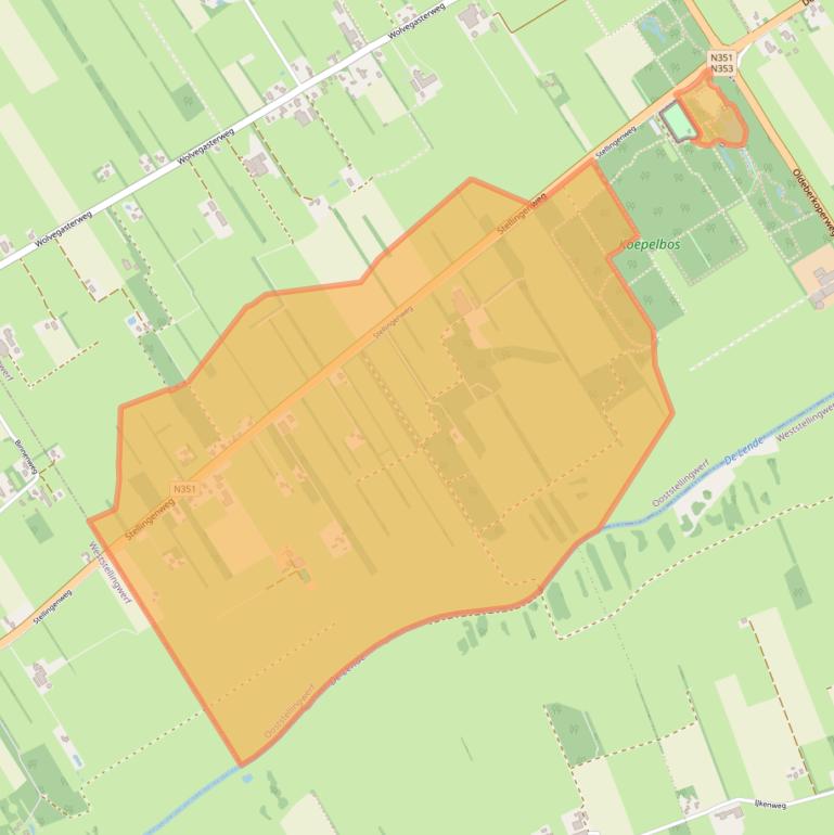 Kaart van postcodegebied 8421DA.