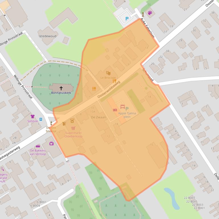 Kaart van postcodegebied 8421PA.