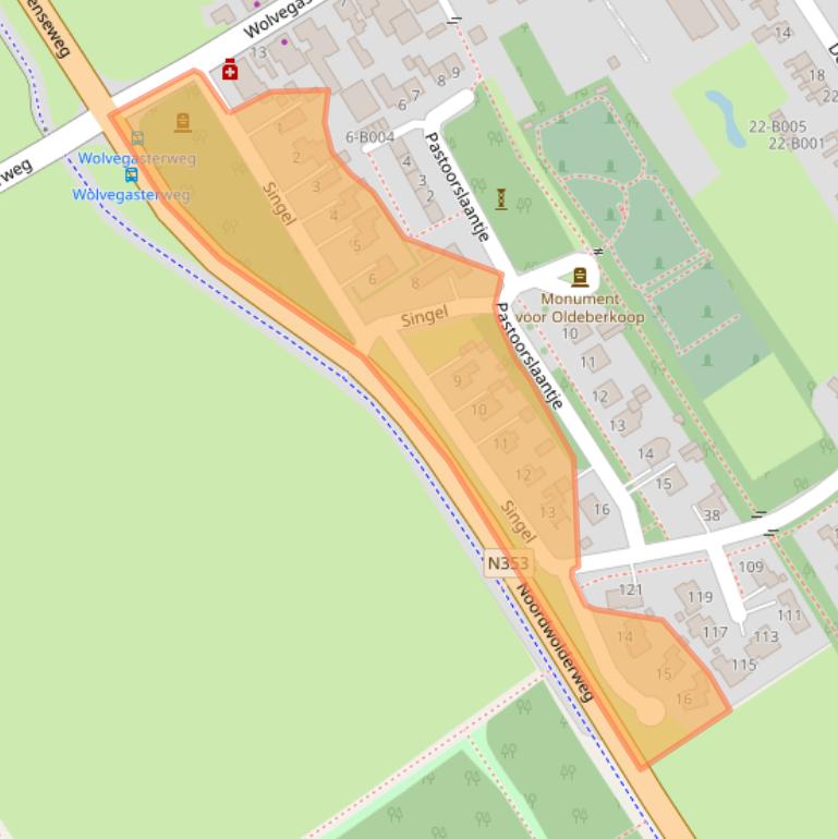 Kaart van postcodegebied 8421PC.