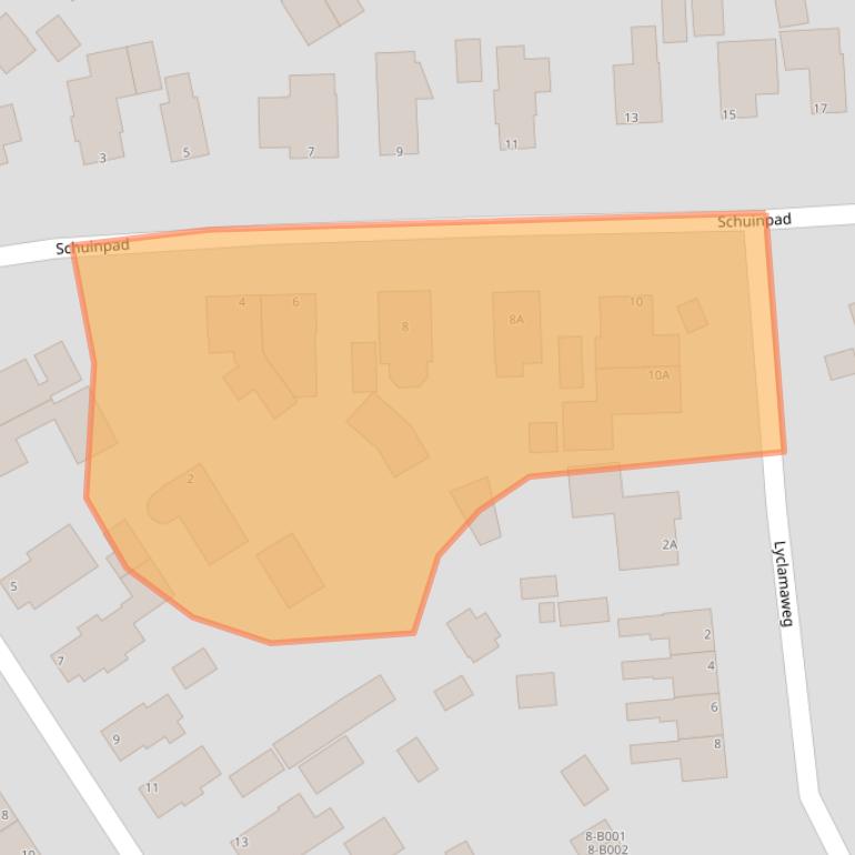 Kaart van postcodegebied 8421PT.