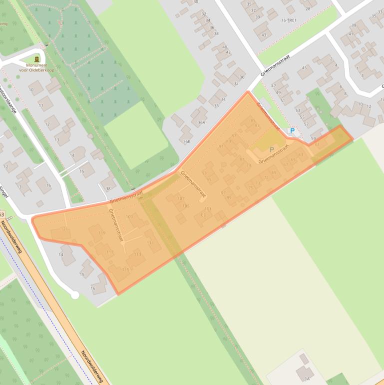 Kaart van postcodegebied 8421RG.