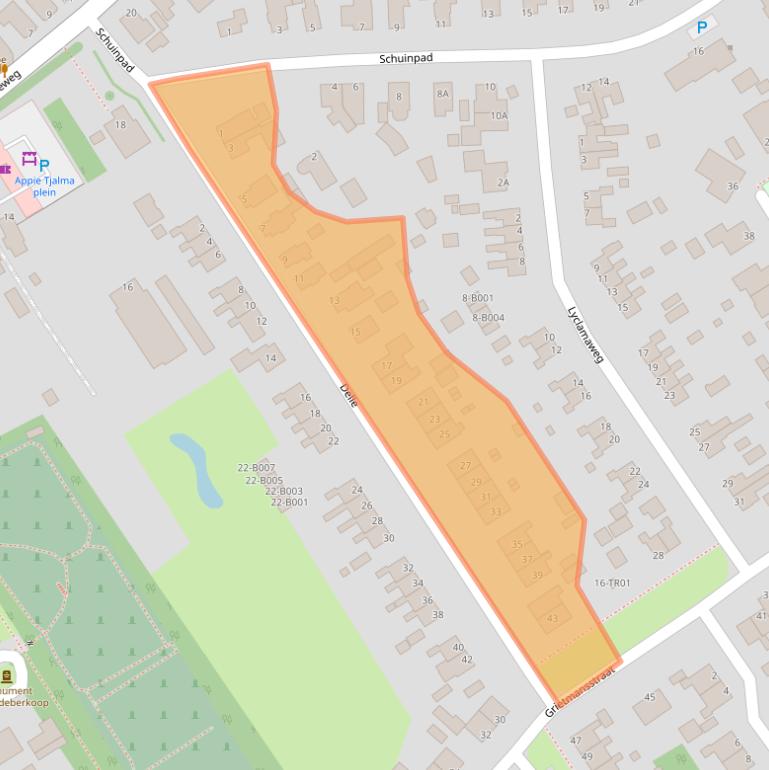 Kaart van postcodegebied 8421RL.