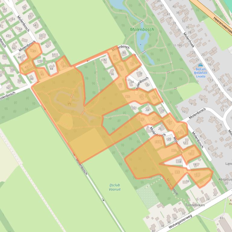 Kaart van postcodegebied 8421RX.