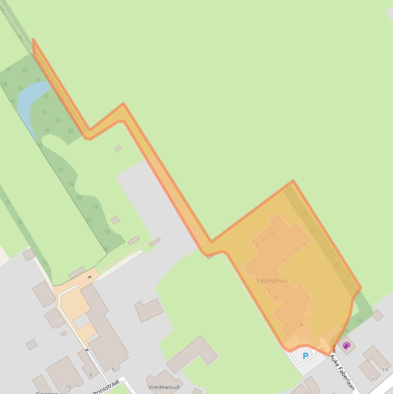 Kaart van postcodegebied 8421SC.