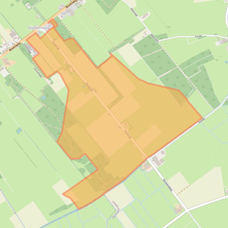 Kaart van postcodegebied 8422DJ.