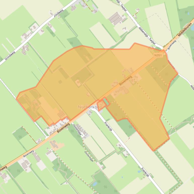 Kaart van postcodegebied 8422DK.