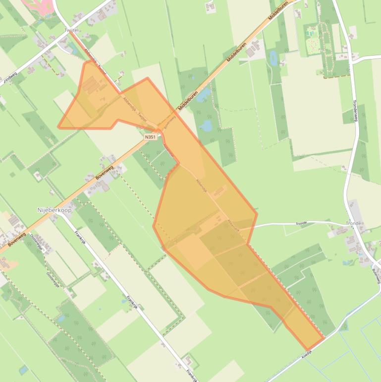 Kaart van postcodegebied 8422DL.