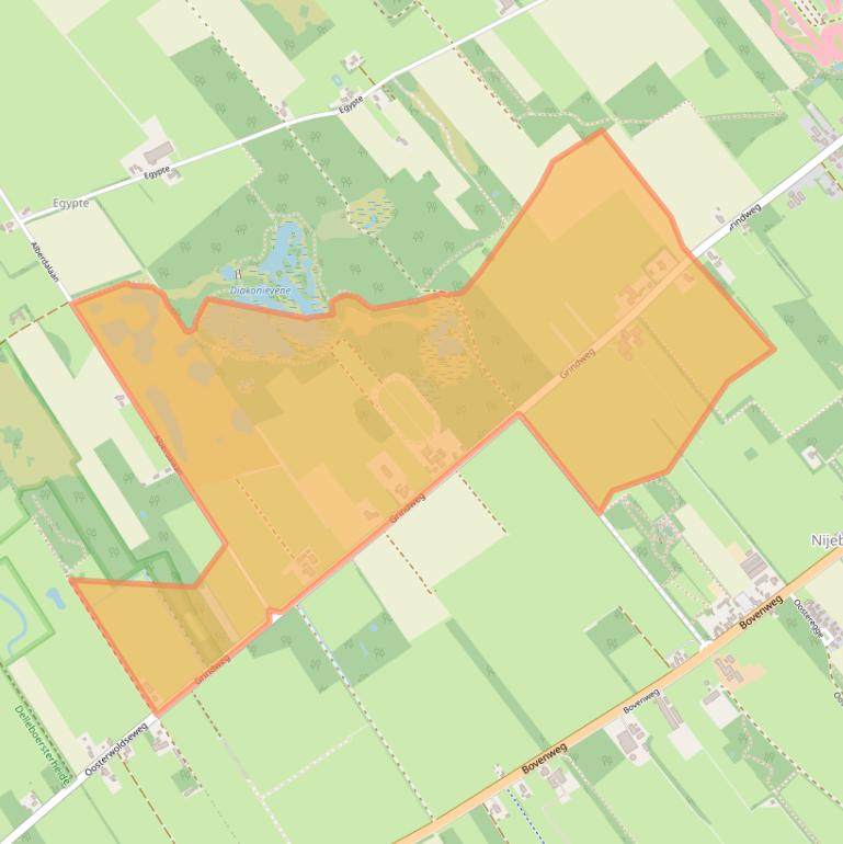 Kaart van postcodegebied 8422DN.