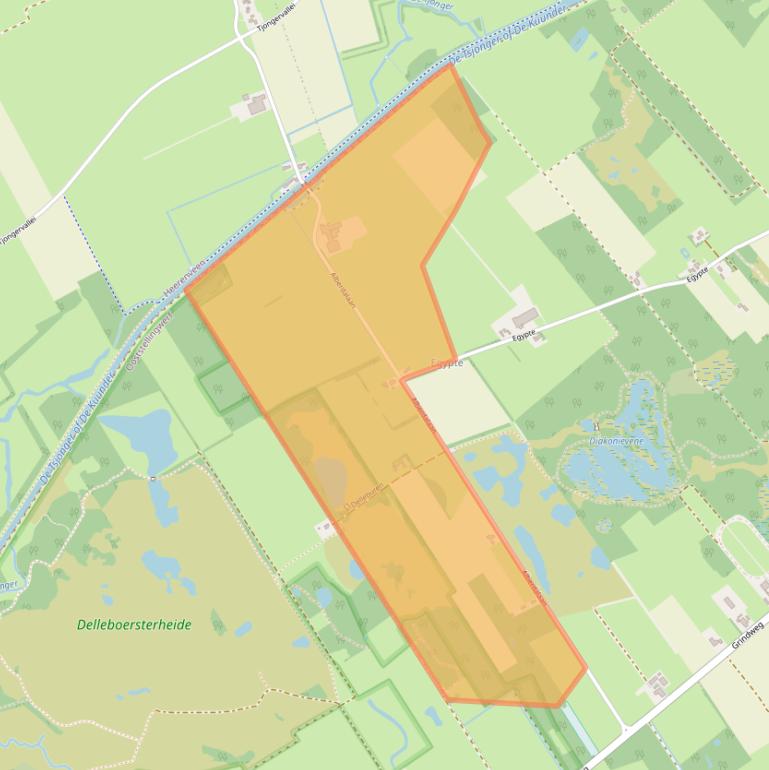 Kaart van postcodegebied 8422DP.