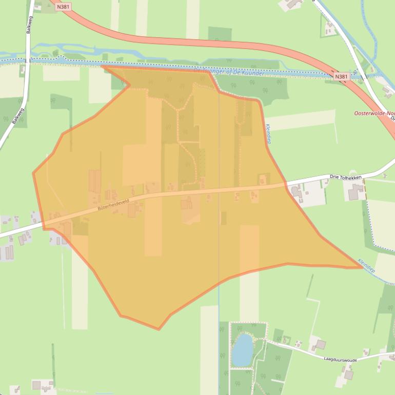 Kaart van postcodegebied 8423TB.