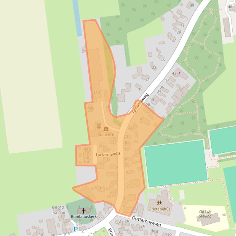 Kaart van postcodegebied 8423TC.