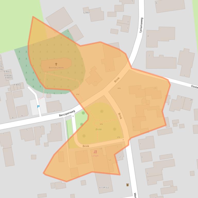 Kaart van postcodegebied 8423TE.