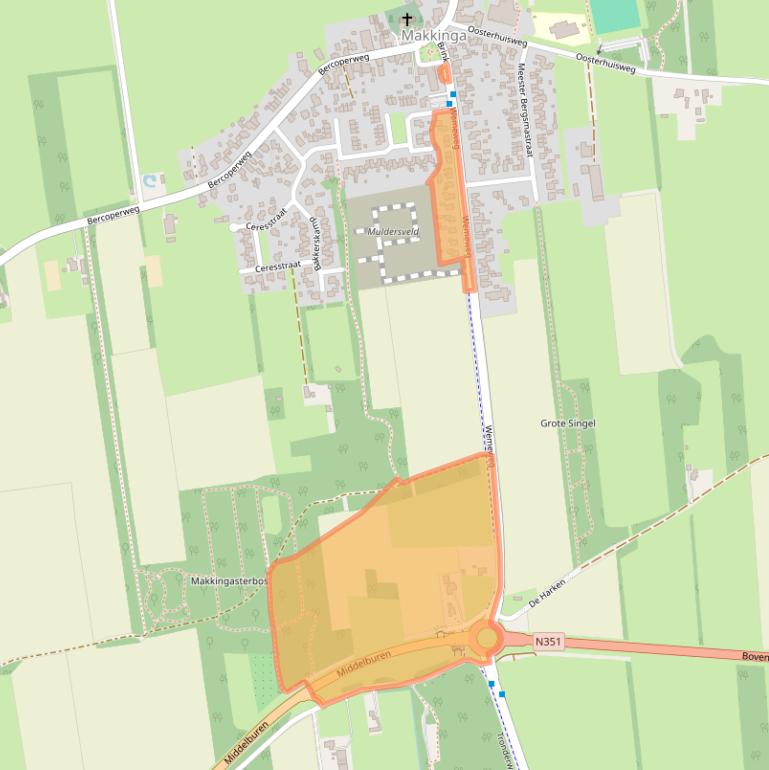 Kaart van postcodegebied 8423TM.