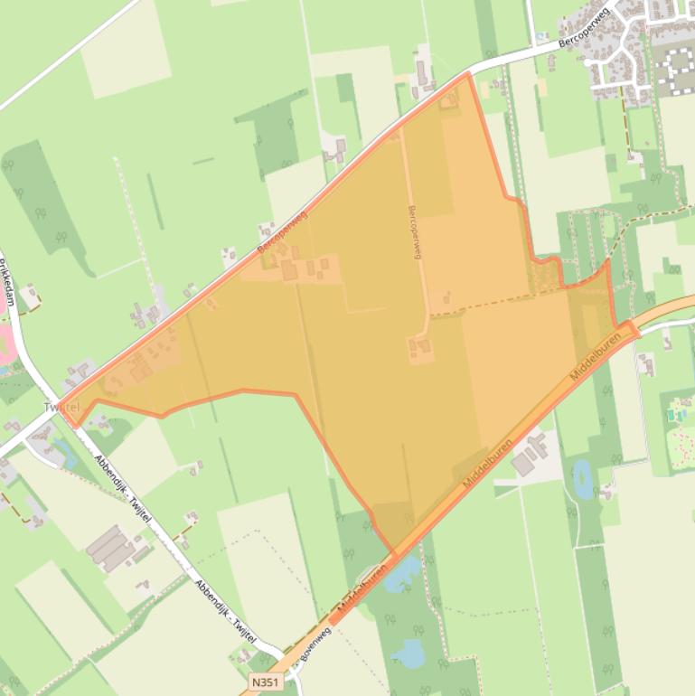 Kaart van postcodegebied 8423TR.