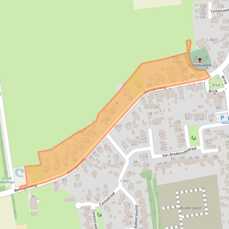 Kaart van postcodegebied 8423TS.