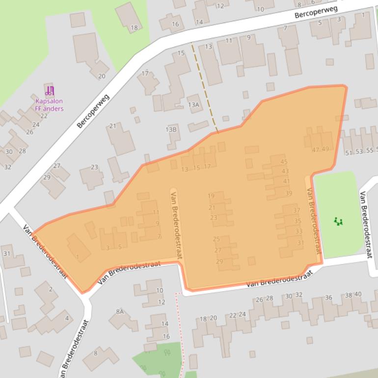 Kaart van postcodegebied 8423TV.