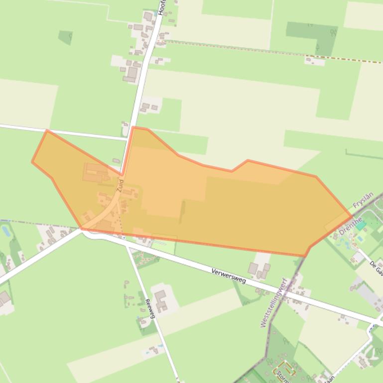 Kaart van postcodegebied 8424PS.