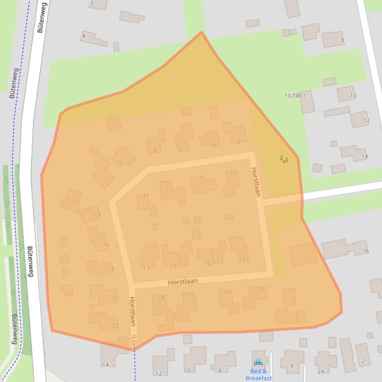 Kaart van postcodegebied 8424PT.