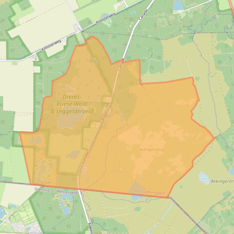 Kaart van postcodegebied 8424SR.