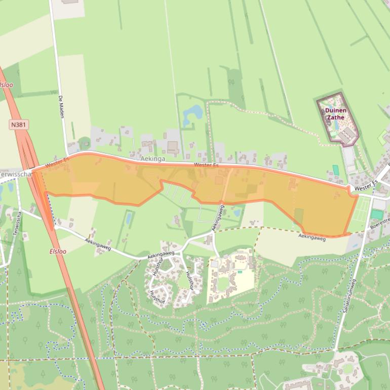 Kaart van postcodegebied 8426BJ.