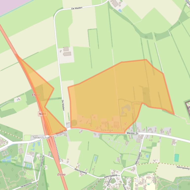 Kaart van postcodegebied 8426BL.