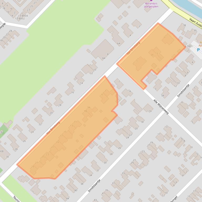 Kaart van postcodegebied 8426BR.