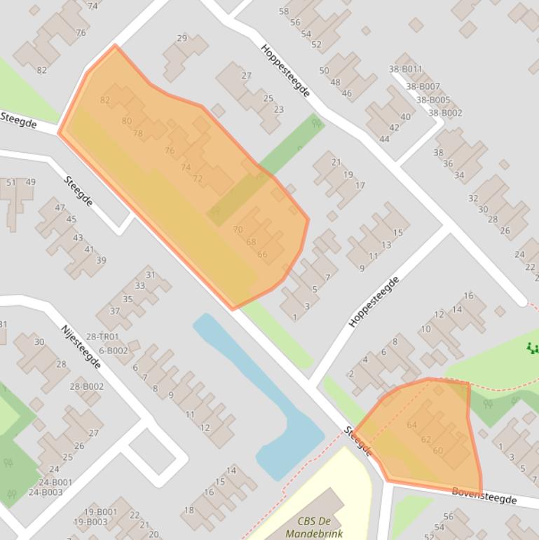 Kaart van postcodegebied 8426CD.