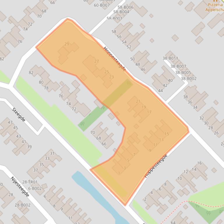 Kaart van postcodegebied 8426CE.