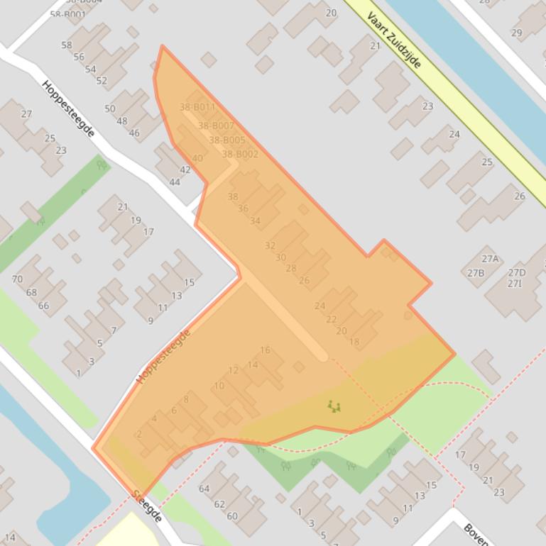 Kaart van postcodegebied 8426CG.