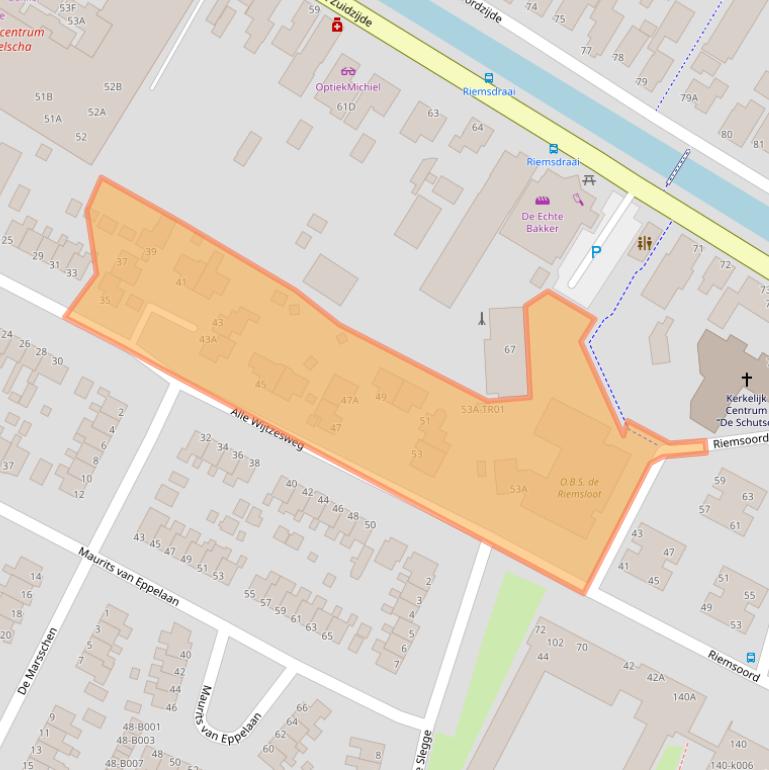 Kaart van postcodegebied 8426CT.