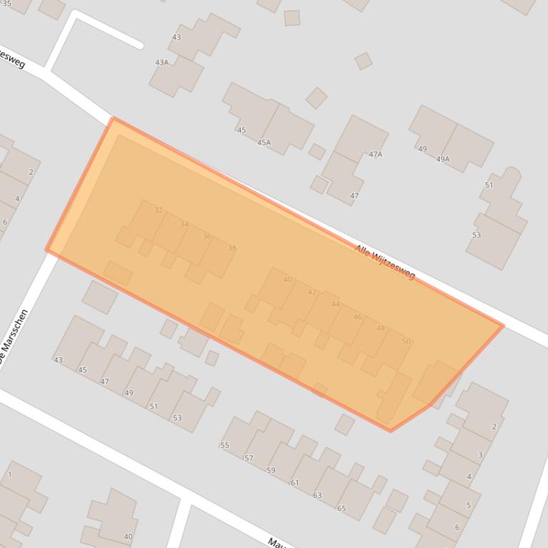 Kaart van postcodegebied 8426CX.