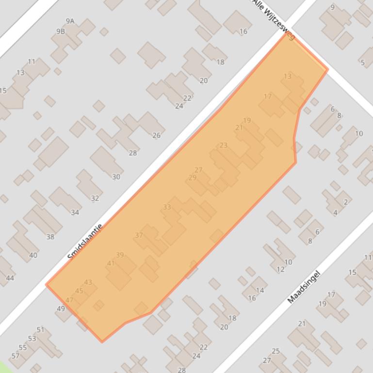 Kaart van postcodegebied 8426DB.