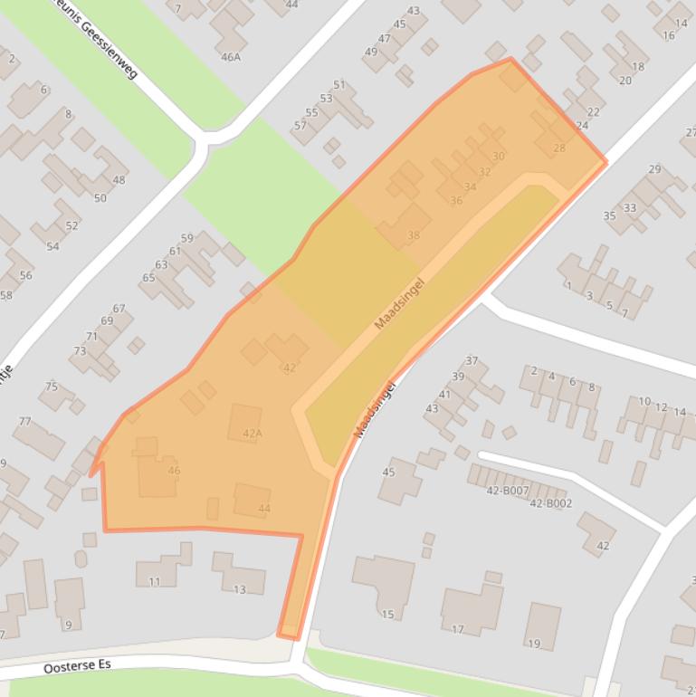 Kaart van postcodegebied 8426DL.