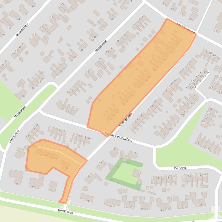 Kaart van postcodegebied 8426DN.