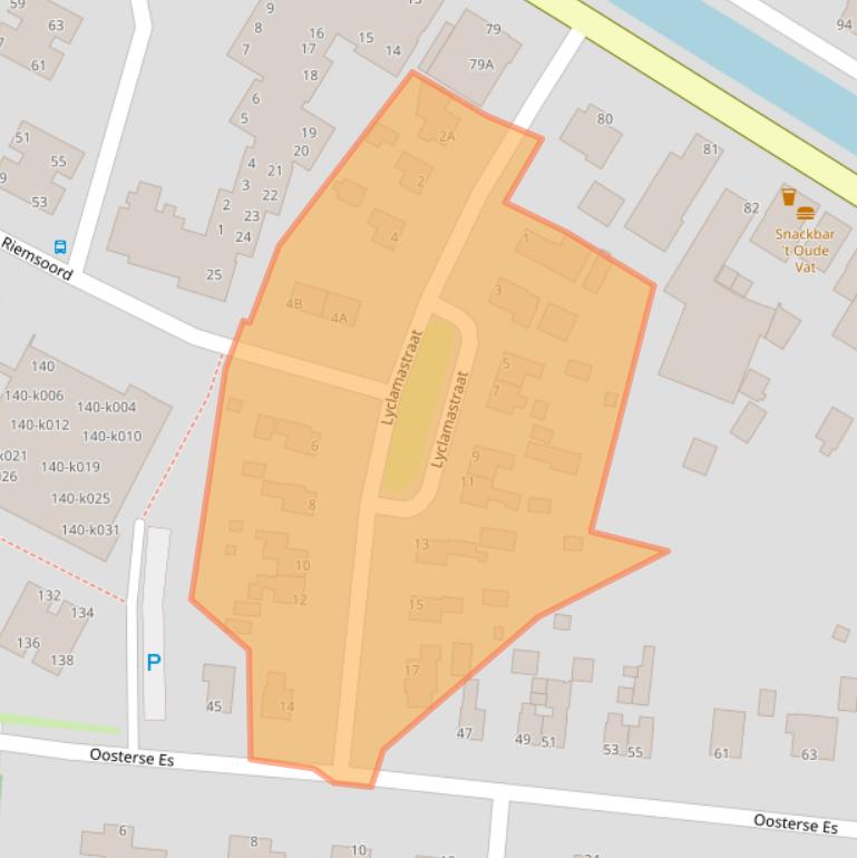 Kaart van postcodegebied 8426EE.