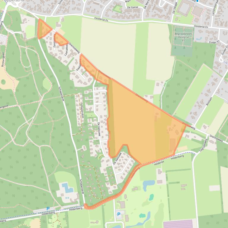 Kaart van postcodegebied 8426ER.