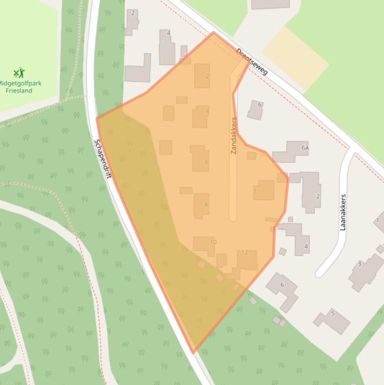 Kaart van postcodegebied 8426GD.