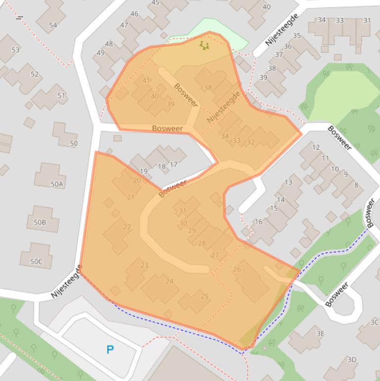 Kaart van postcodegebied 8426GS.