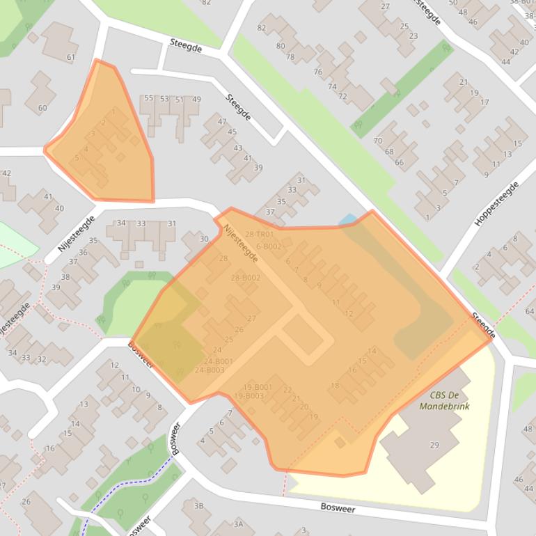 Kaart van postcodegebied 8426GT.