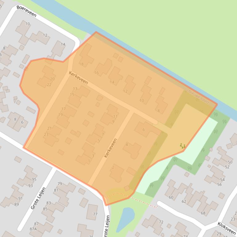 Kaart van postcodegebied 8426JJ.