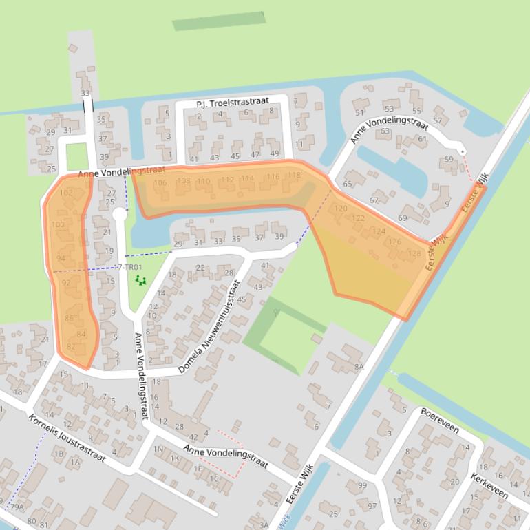 Kaart van postcodegebied 8426LB.