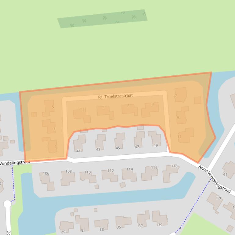 Kaart van postcodegebied 8426LD.